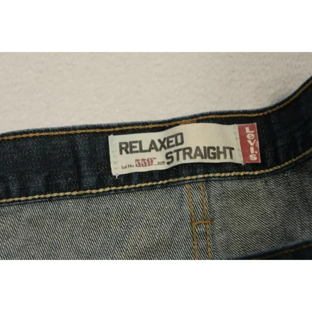 Levi's 559 Relaxed Straight Fit Rugged‎ Blue Denim Jeans Mens Size 50 x 29